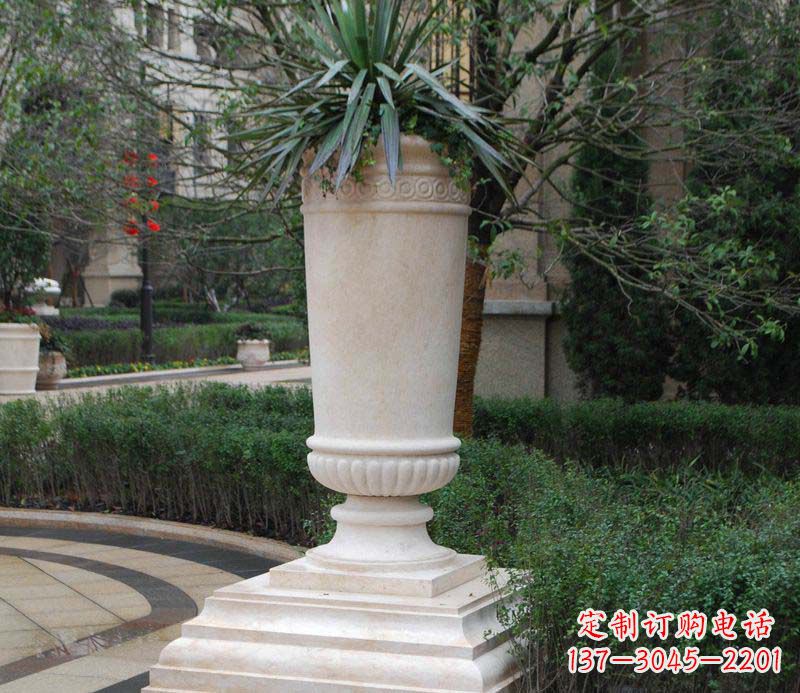 淮安别墅景观石雕花盆