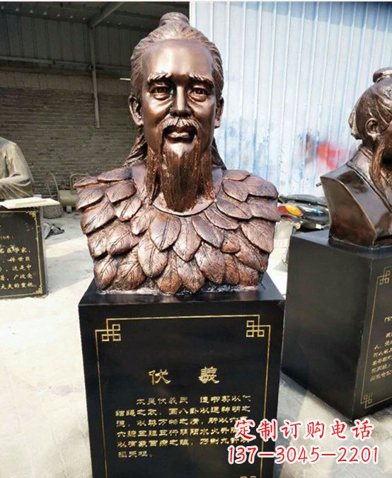 淮安玻璃钢仿铜伏羲头像