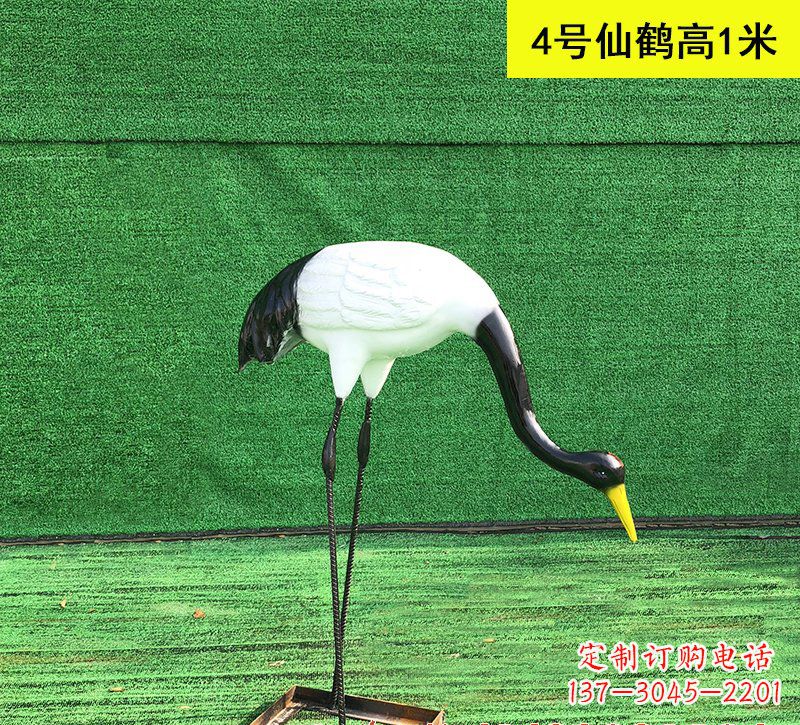 淮安玻璃钢仿真仙鹤动物雕塑