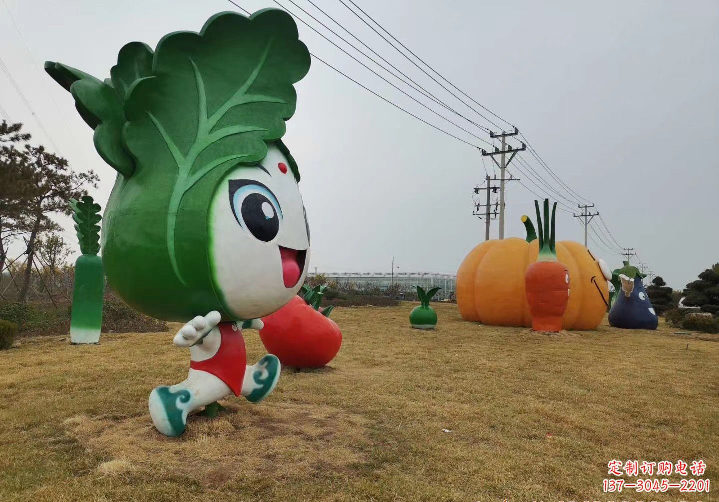 淮安玻璃钢白菜雕塑精美的艺术品