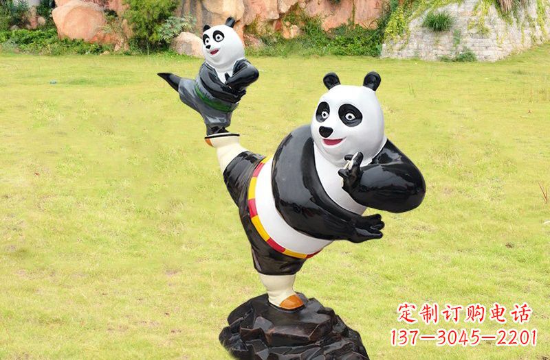 淮安玻璃钢卡通熊猫雕塑的艺术之美