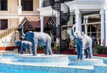 淮安真实大象雕塑，为你的别墅泳池增添灵动之美