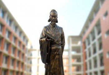 淮安祖冲之雕像——传承校园历史的象征