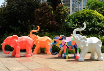 淮安金色大象雕塑活跃的商场游乐场