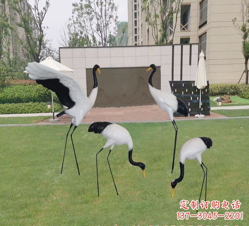 淮安玻璃钢仙鹤雕塑 (2)