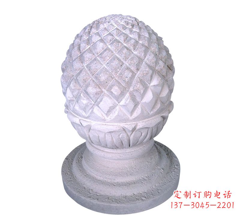 淮安菠萝雕塑艺术性的挡车路障