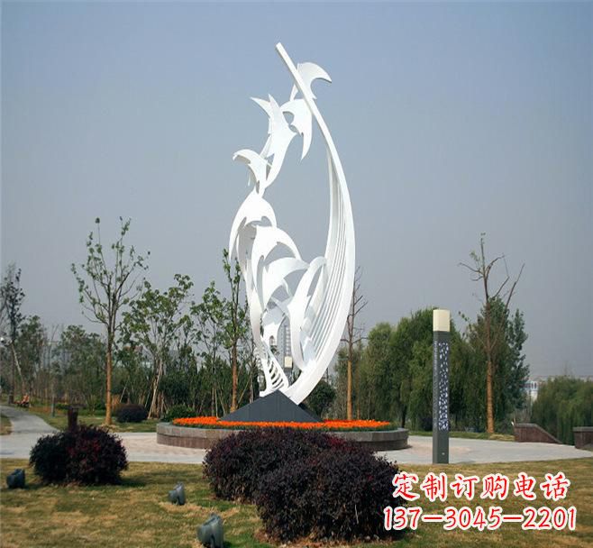 淮安不锈钢爱心大雁雕塑