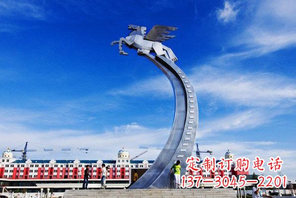 淮安精美不锈钢飞马雕塑