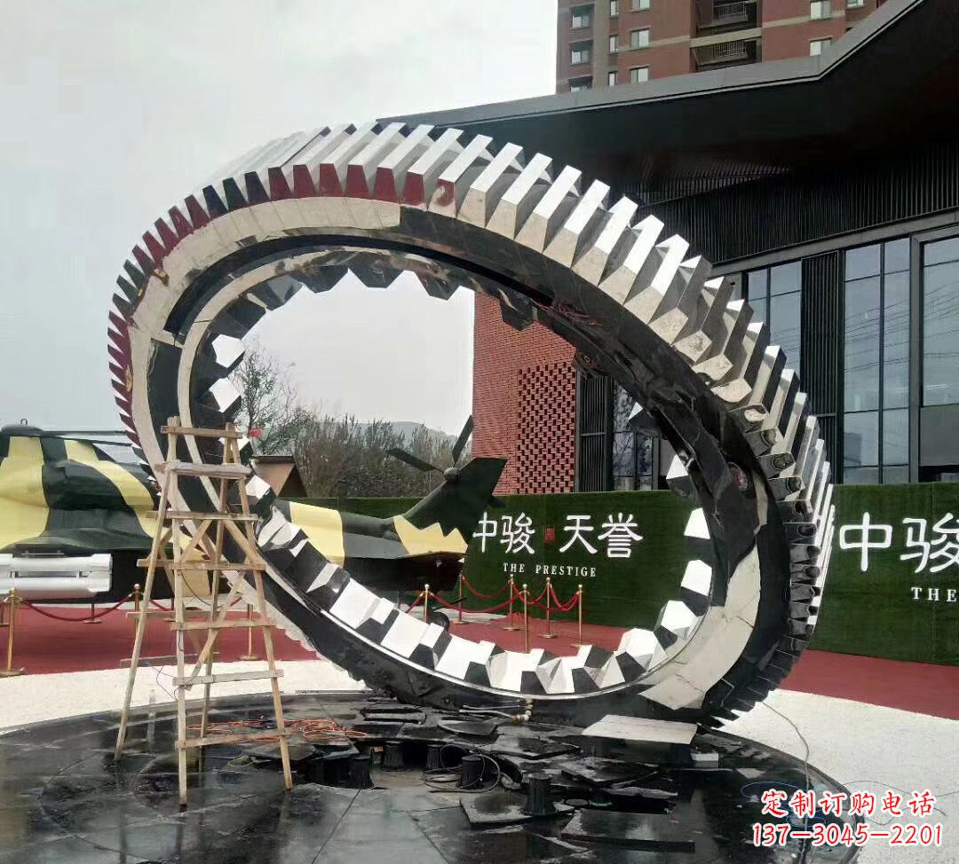 淮安不锈钢抽象齿轮雕塑1