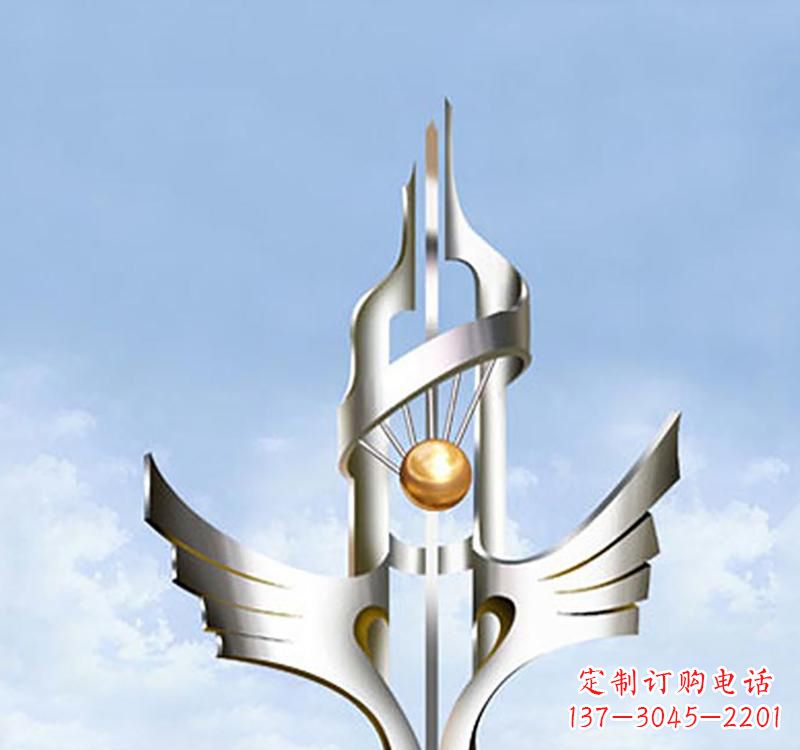 淮安以不锈钢为材料的翅膀雕塑