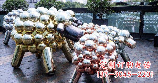 淮安不锈钢羊雕塑艺术与美感相结合
