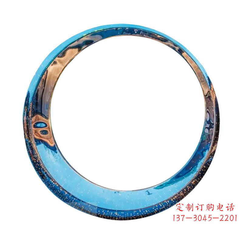 淮安不锈钢创意景观圆环雕塑