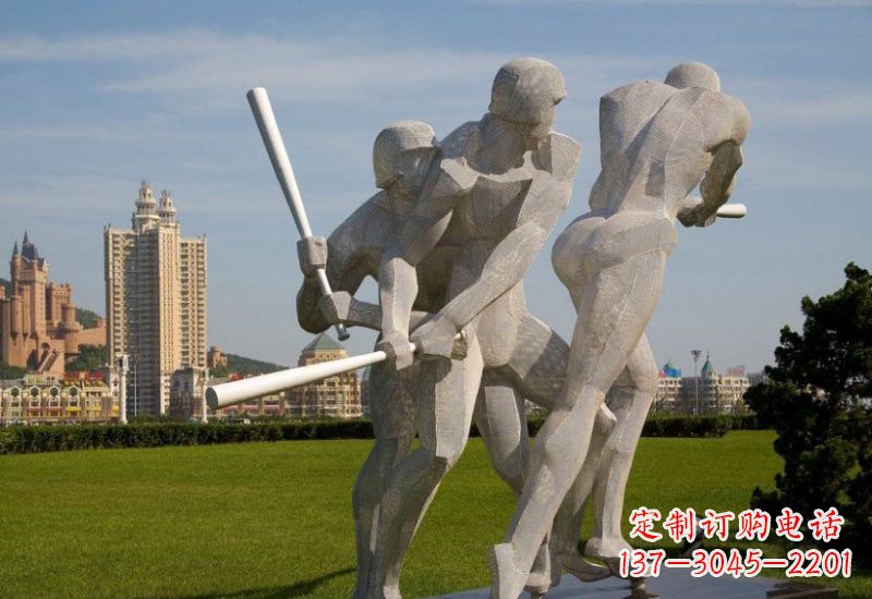 淮安棒球雕塑象征着美好回忆