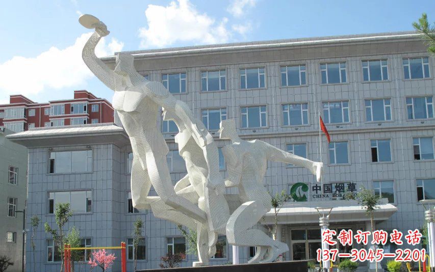 淮安不锈钢打乒乓球人物雕塑