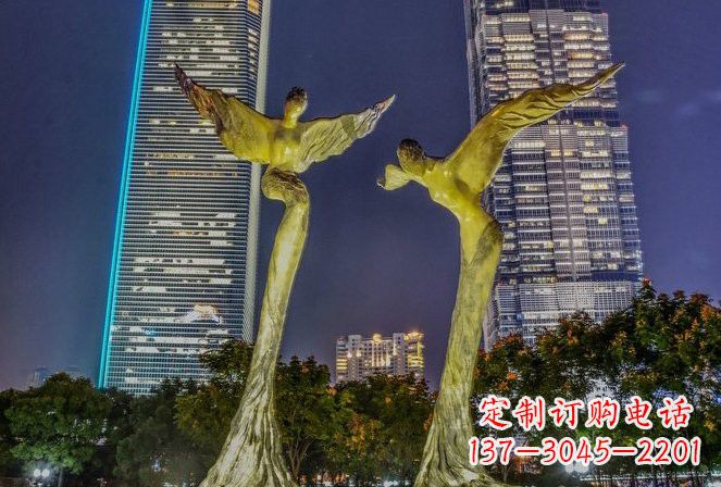 淮安不锈钢大型天使雕塑