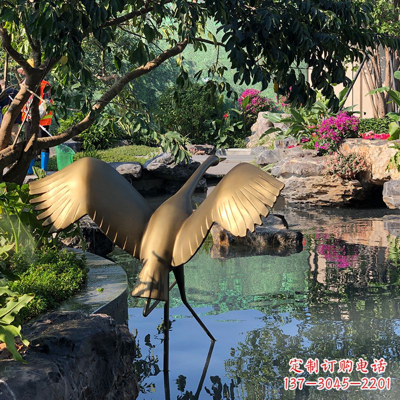 淮安不锈钢动物鹤雕塑