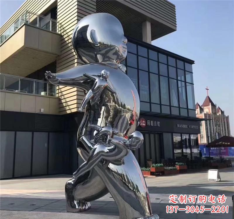 淮安不锈钢儿童雕塑精致的艺术之作