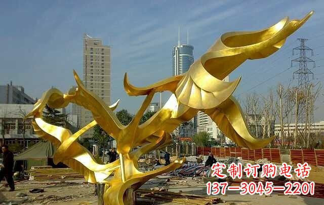 淮安不锈钢飞翔的天鹅雕塑