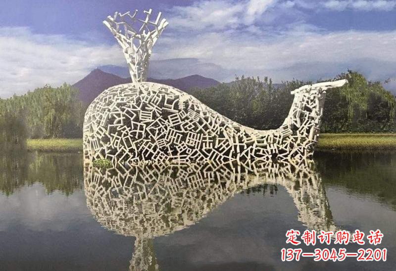淮安不锈钢鲸鱼雕塑令人惊叹的艺术之作