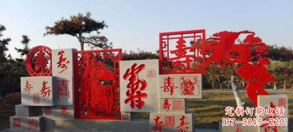 淮安福禄寿雕塑不锈钢公园的精美礼物