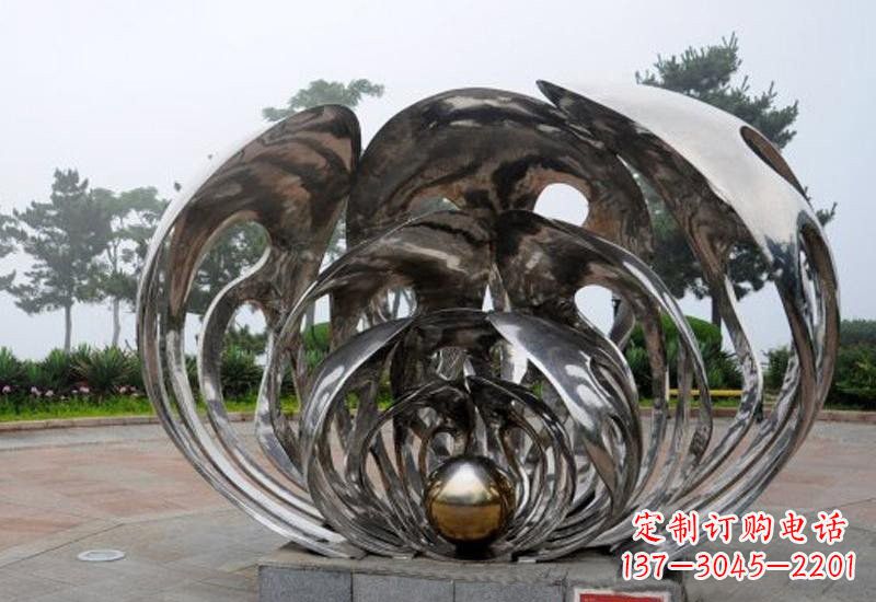淮安不锈钢贝壳雕塑海洋风情的精美礼赞
