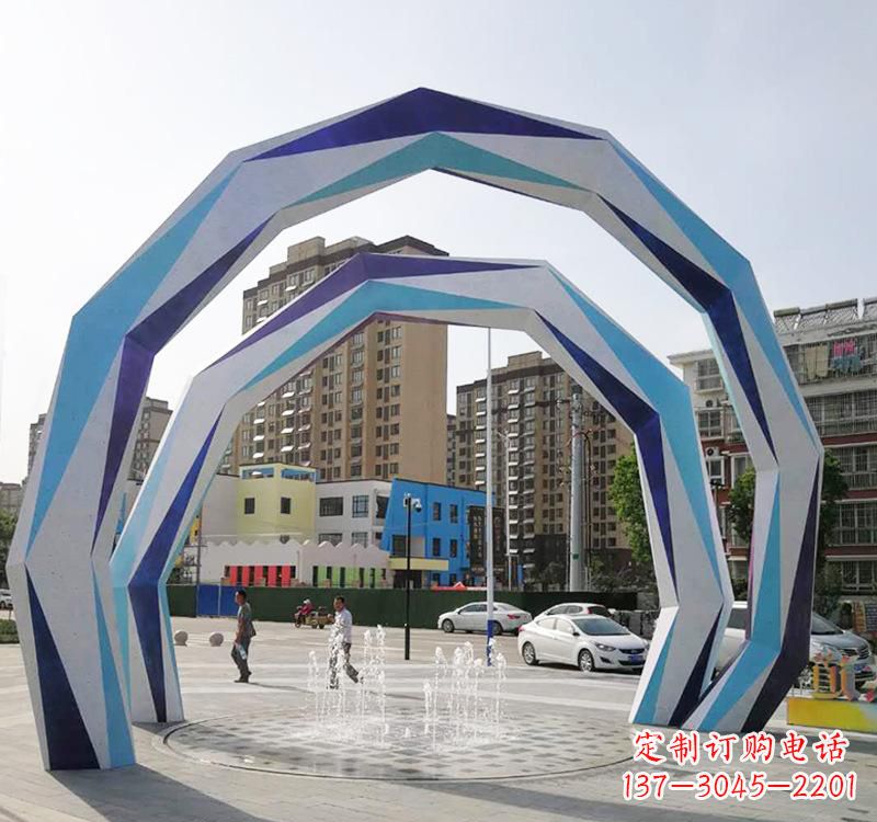 淮安不锈钢拱门雕塑令人惊叹的艺术品