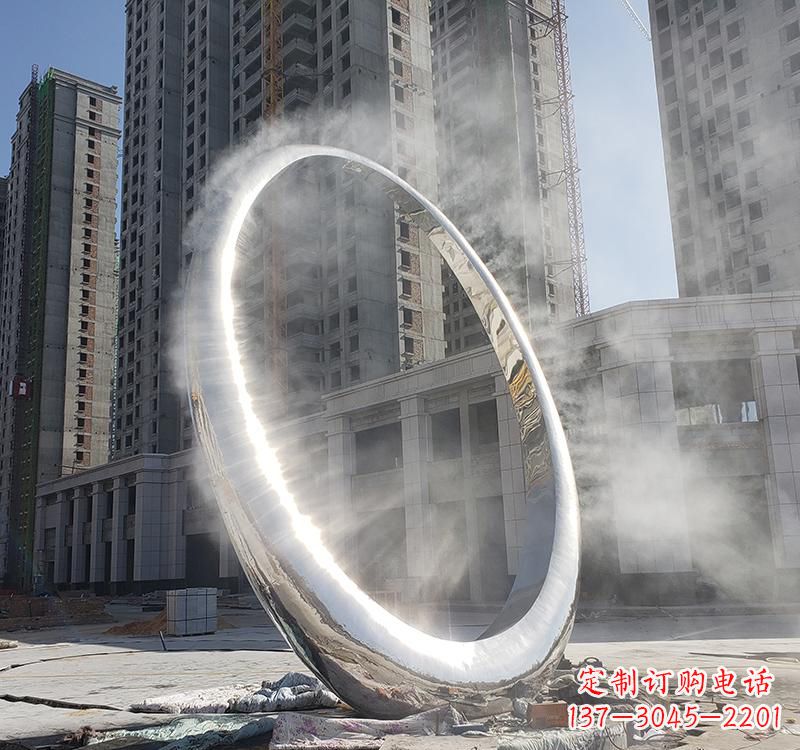 淮安不锈钢圆环雕塑给城市带来独特美感