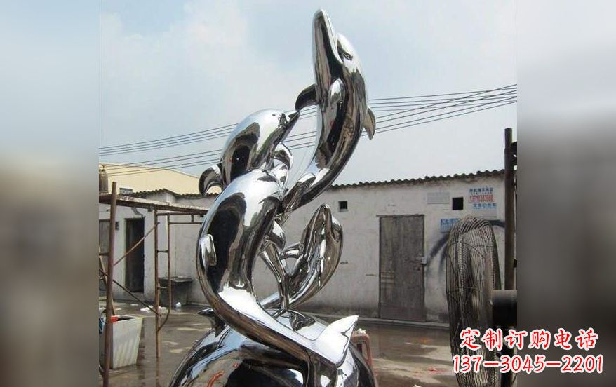 淮安海豚之美——不锈钢海豚雕塑