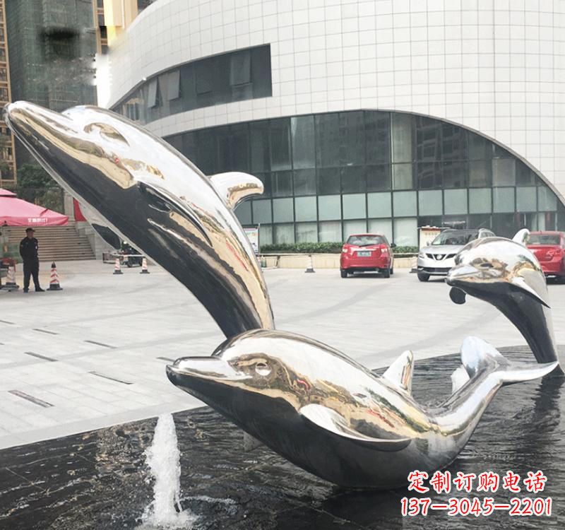 淮安不锈钢海豚造型雕塑