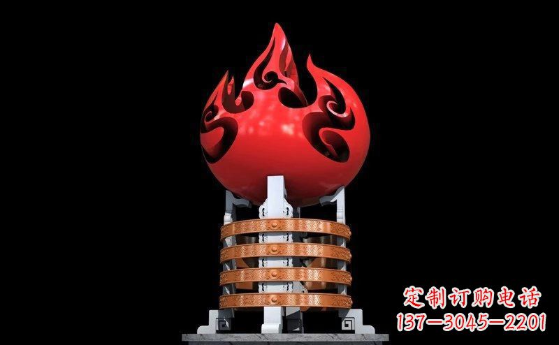 淮安不锈钢火炬雕塑传承奋进精神