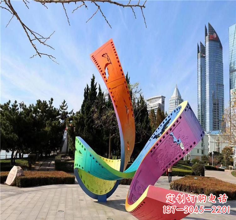 淮安波浪状的不锈钢胶卷雕塑