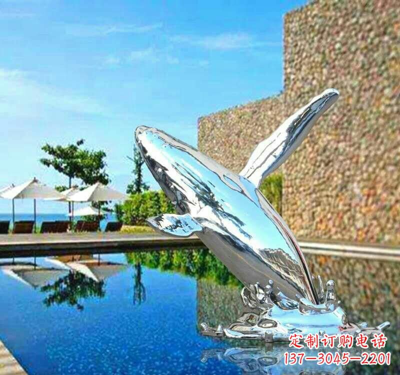 淮安不锈钢鲸鱼动物雕塑