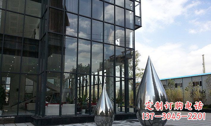 淮安不锈钢景观抽象水滴雕塑