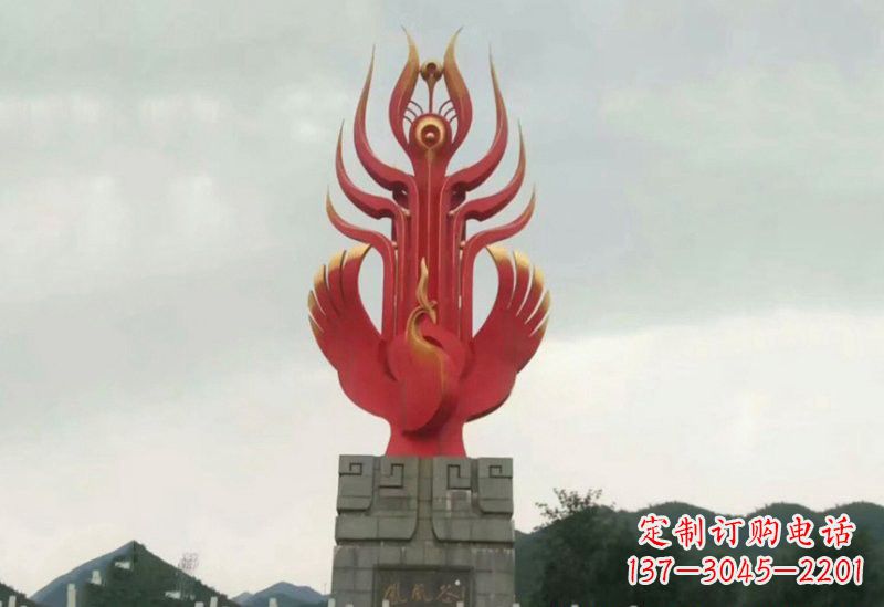 淮安凤凰雕塑美丽传奇的象征