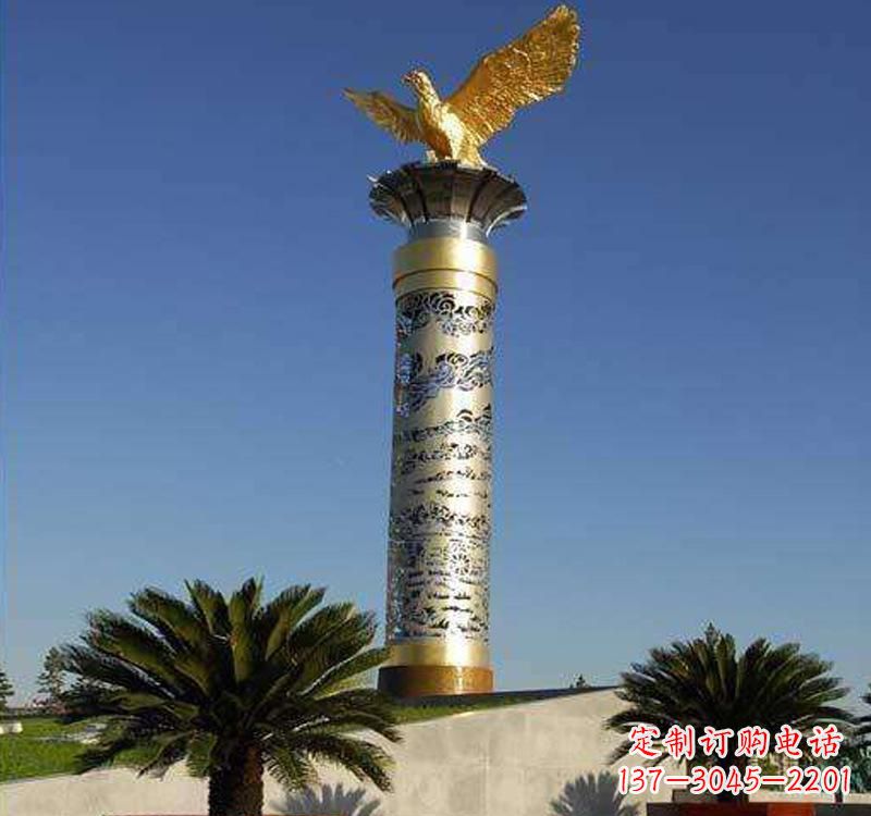 淮安不锈钢龙柱雕塑把神秘的传统融入现代