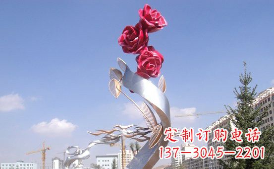 淮安不锈钢玫瑰雕塑精致的艺术之美