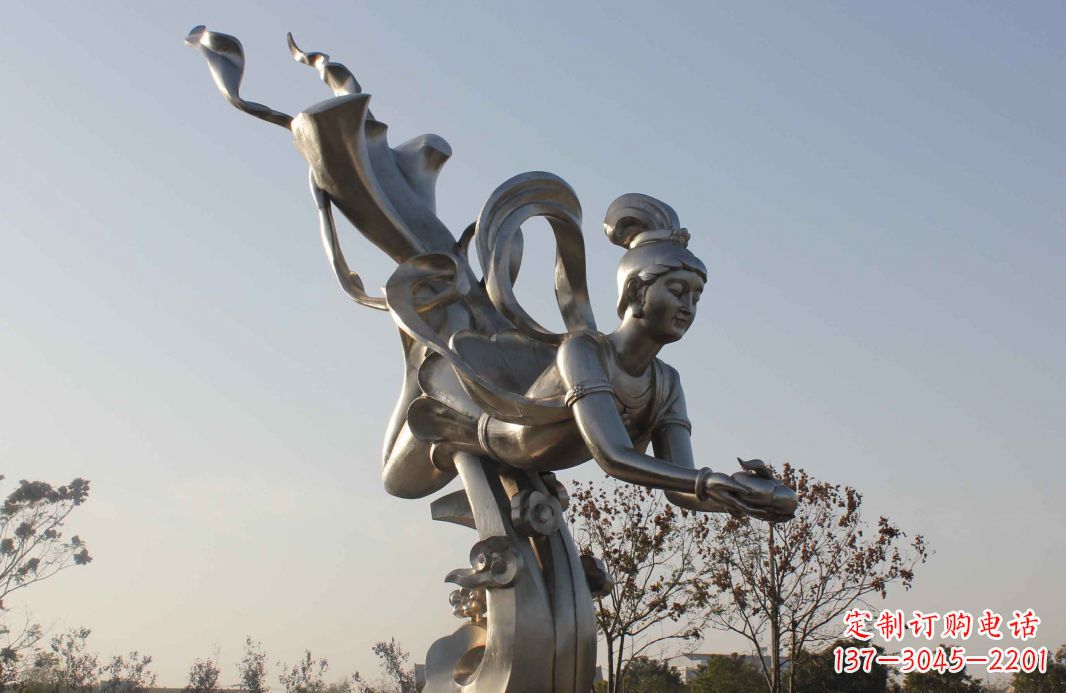 淮安蟠桃祈福精美不锈钢雕塑