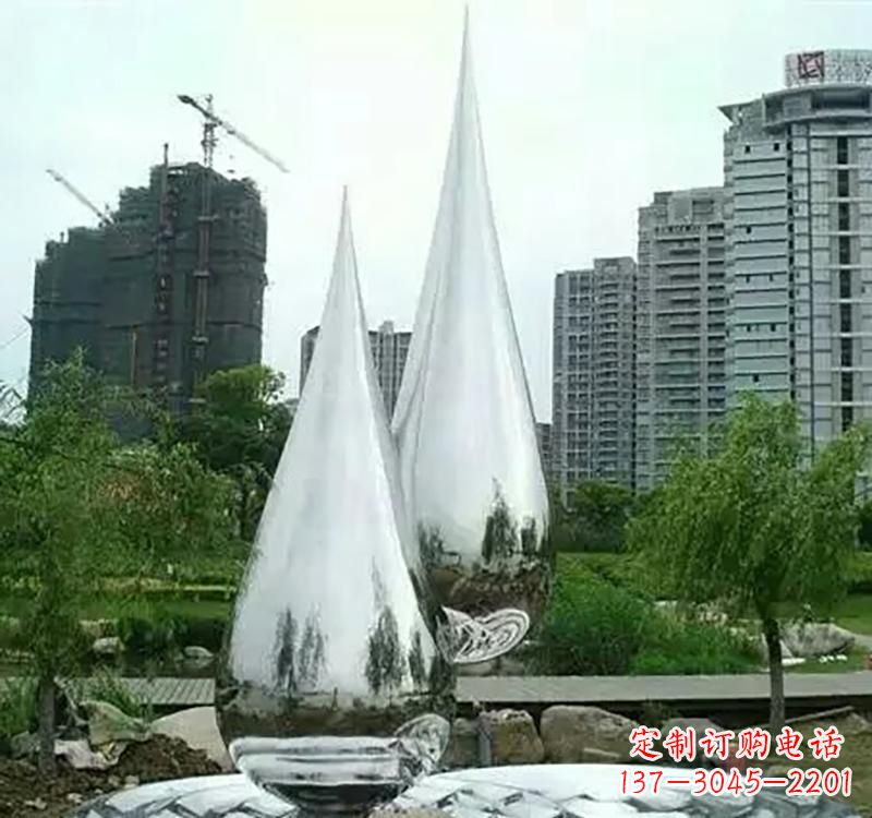 淮安不锈钢水滴拱门雕塑