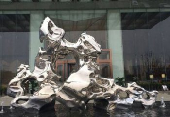 淮安精美太湖石雕塑，不锈钢企业的杰作