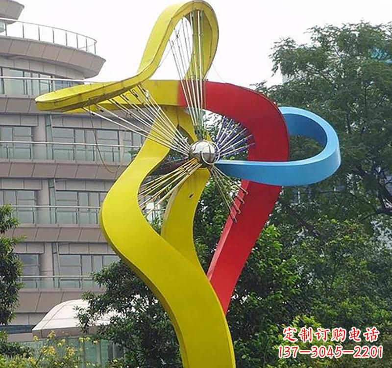 淮安不锈钢风车雕塑——烤漆之美