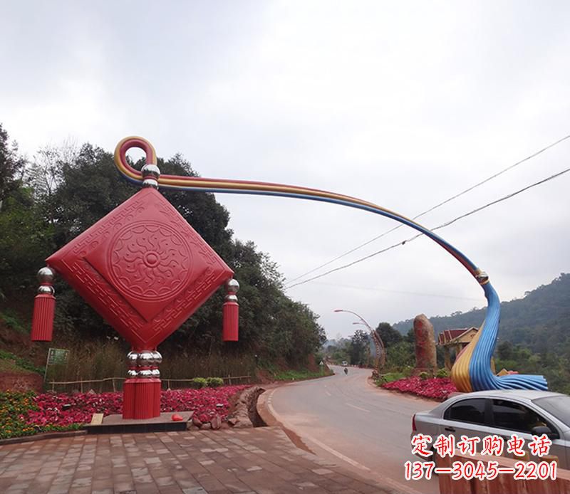 淮安不锈钢拱门雕塑精致的现代艺术