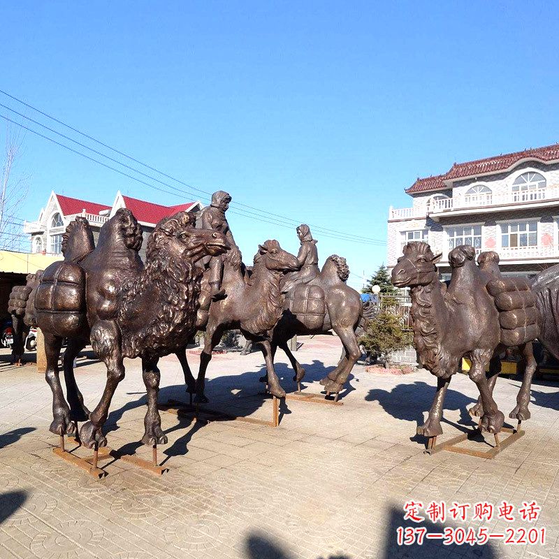 淮安茶马古道骆驼队情景雕塑