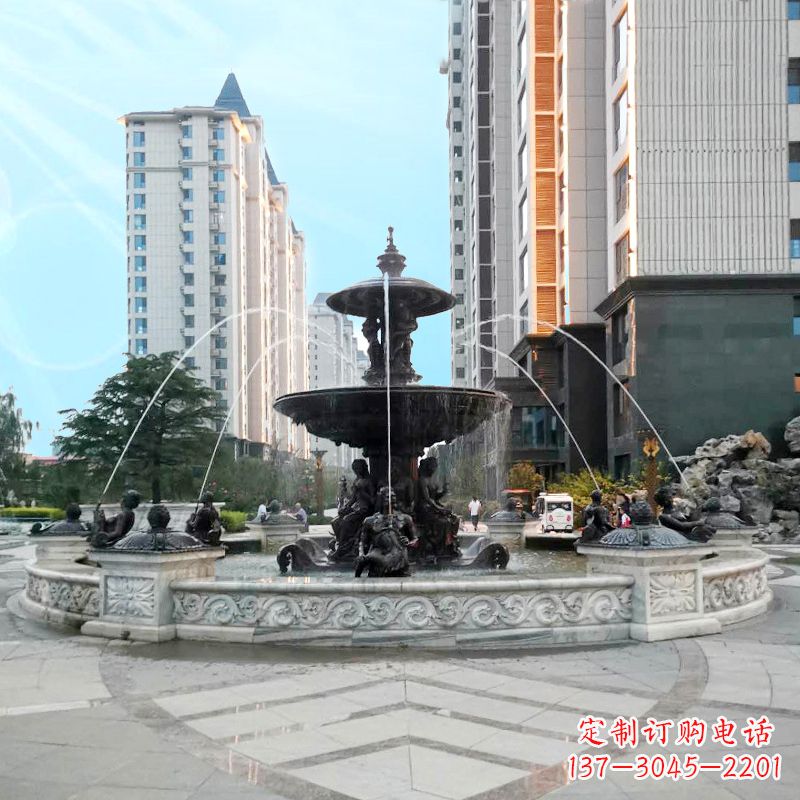淮安城市广场欧式水景喷泉雕塑的魅力