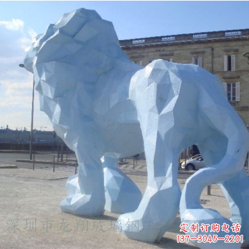 淮安城市街道创意动物狮子景观雕塑摆件