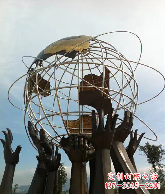 淮安石家庄的地球雕塑一个城市的精神象征