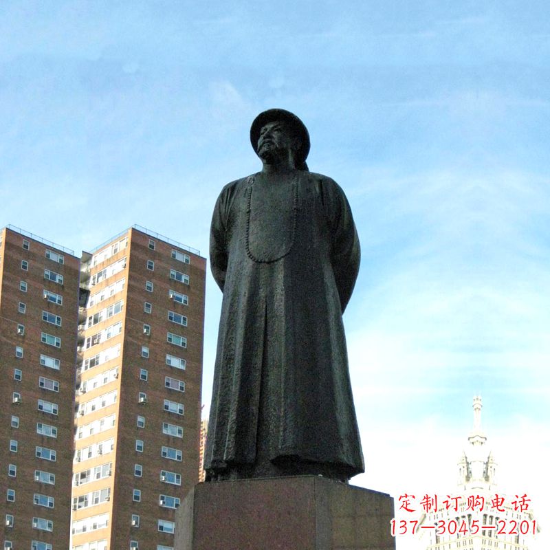 淮安林则徐雕塑标志着城市文化的名人