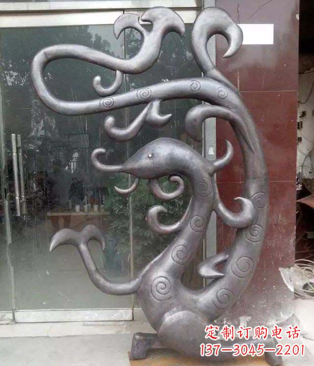 淮安抽象蛇景观动物铜雕