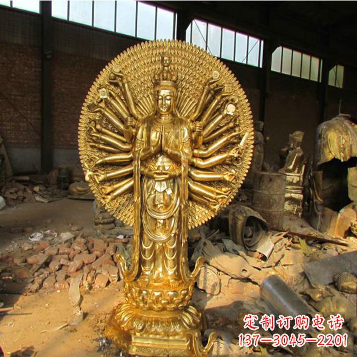 淮安纯铜千手观音雕塑