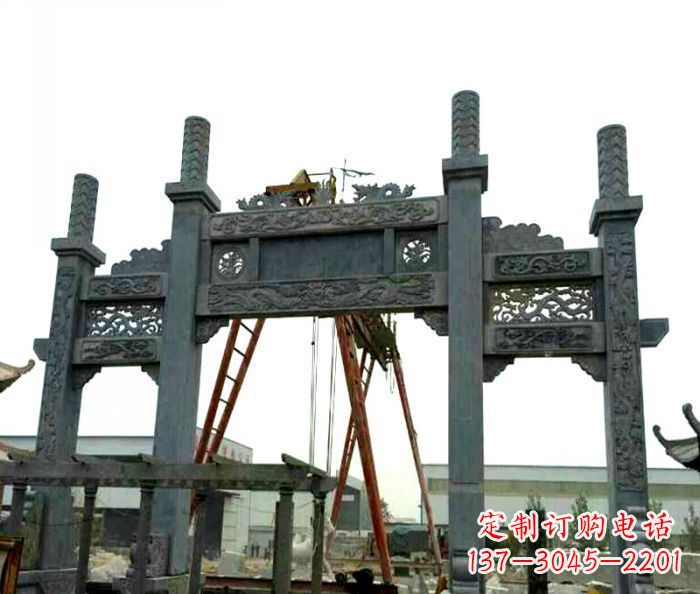 淮安村庄牌坊雕塑传承历史文化