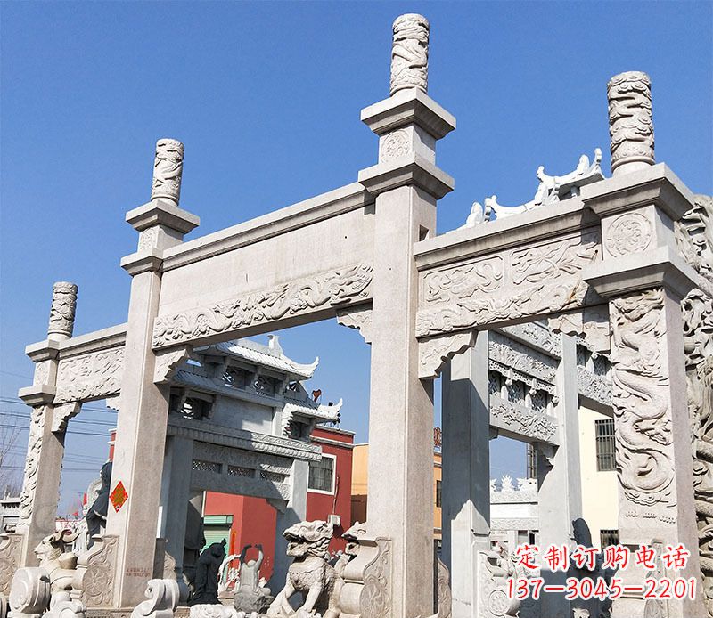 淮安村庄牌坊石雕——记录着悠久历史的传承